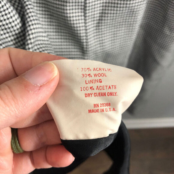 Misty Lane Womens Size 12 USA Union Made Houndstooth Maxi Dress Holiday Vintage - Picture 7 of 12